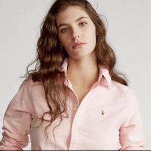 Polo Ralph Lauren custom fit light pink button up.